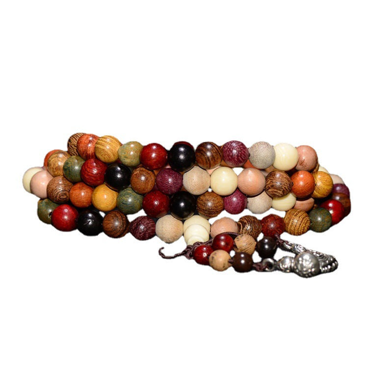 108 Beads Wenge Wood Mala Blessing Meditation Necklace Bracelet - Fortune & Karma