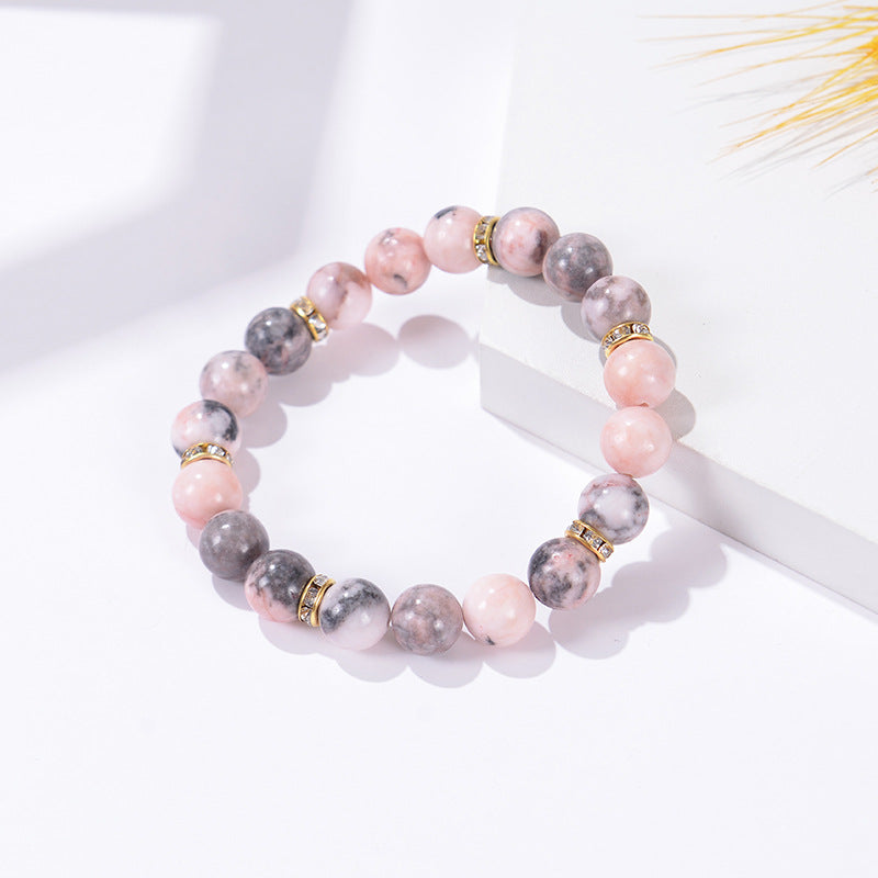 Pink Zebra Jasper Energy Bracelet - Fortune & Karma