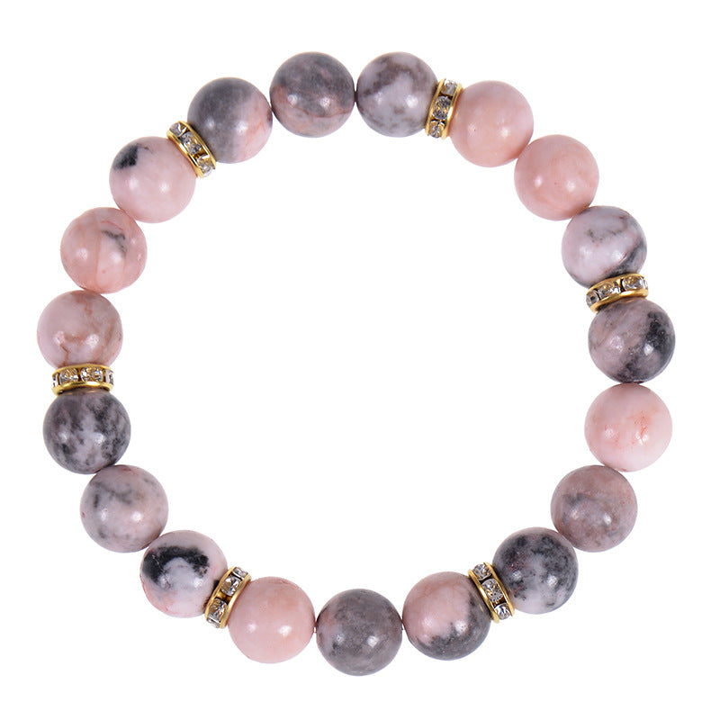 Pink Zebra Jasper Energy Bracelet - Fortune & Karma