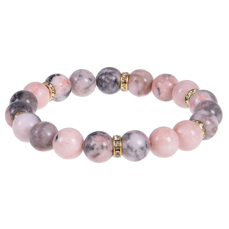Pink Zebra Jasper Energy Bracelet - Fortune & Karma