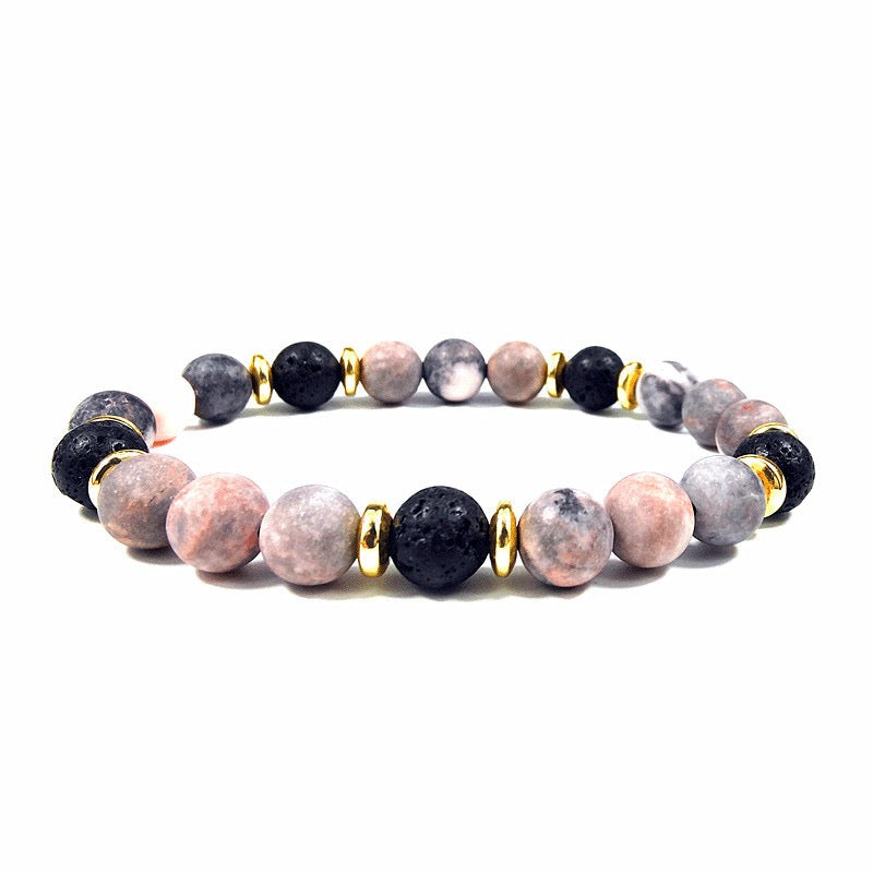 Pink Zebra Jasper Energy Bracelet - Fortune & Karma