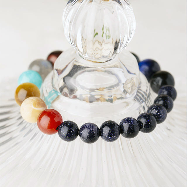 8 Planet Gemstone Energy Bracelet - Fortune & Karma