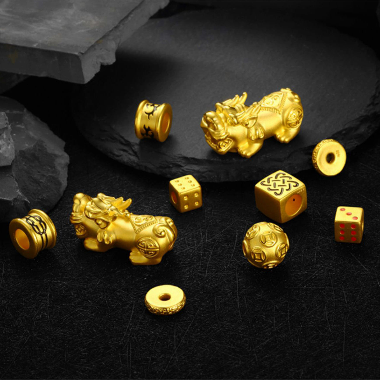 Gold-Plated Double Pixiu Bracelet - Extreme Wealth & Protection - Fortune & Karma