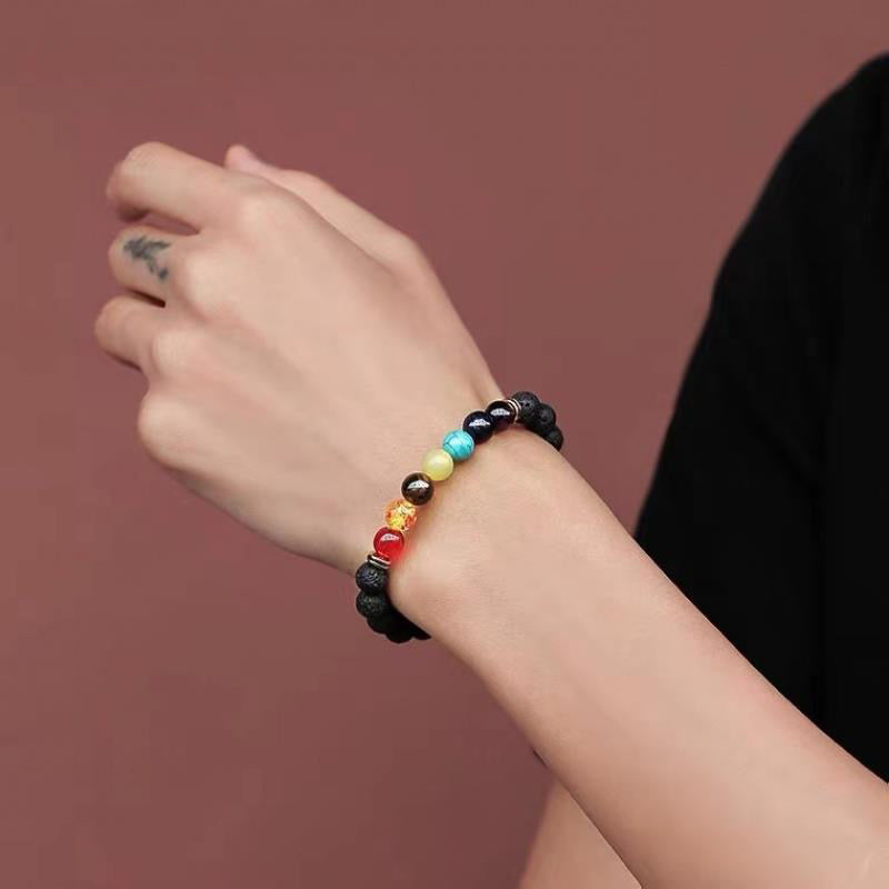7 Chakra Lava Stone Bracelet - Essential Oil Diffuser - Fortune & Karma