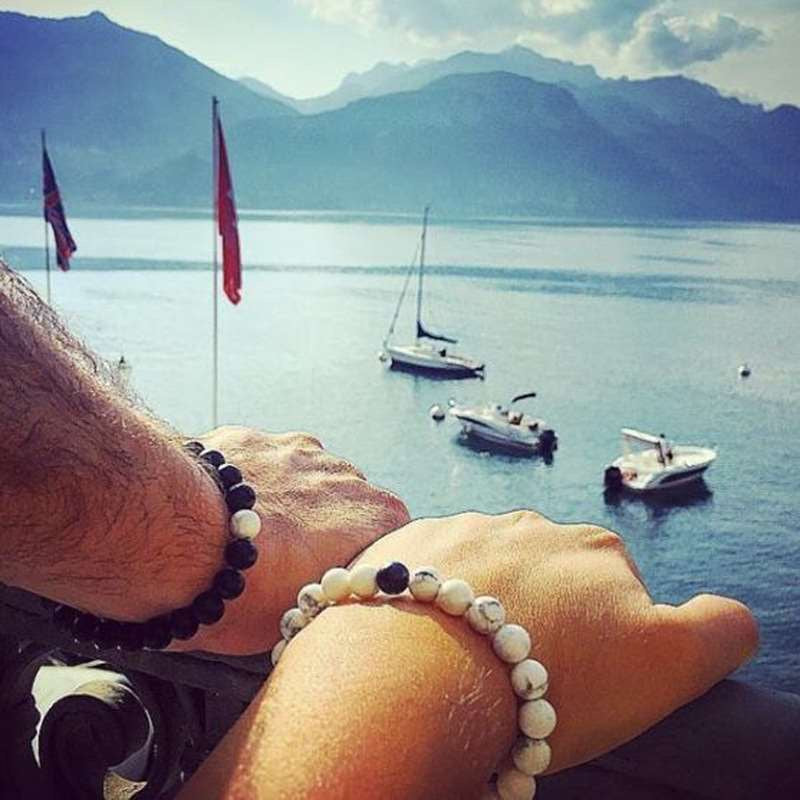 Black & White Distance Bracelets Bundle - For Couples - Fortune & Karma