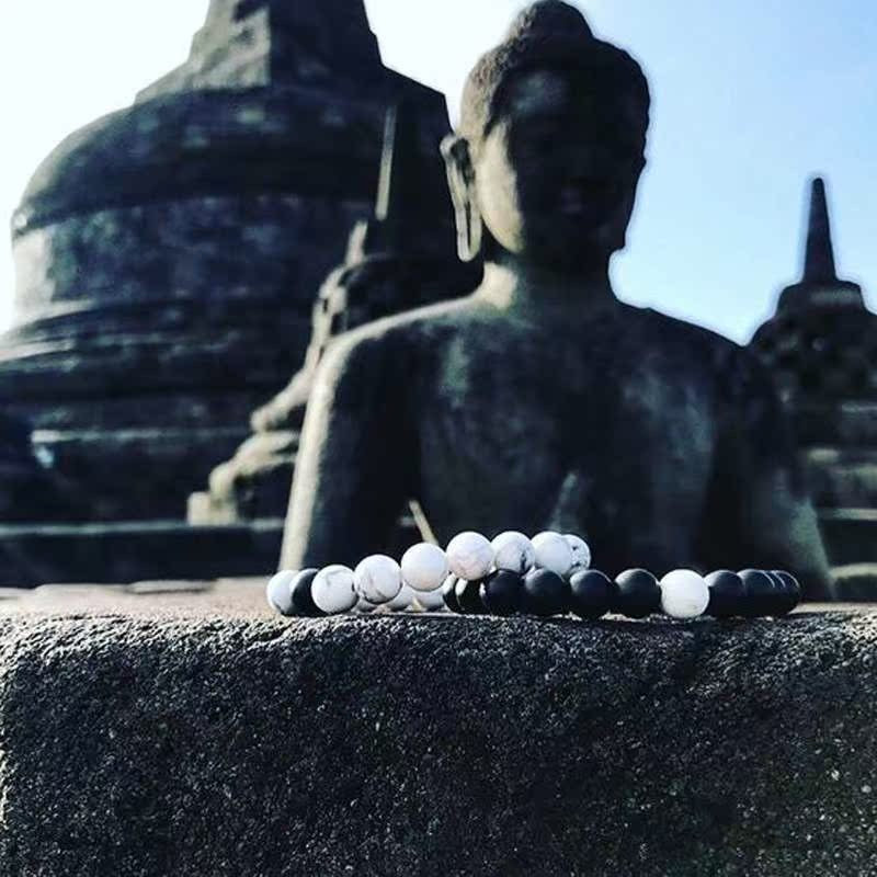 Black & White Distance Bracelets Bundle - For Couples - Fortune & Karma