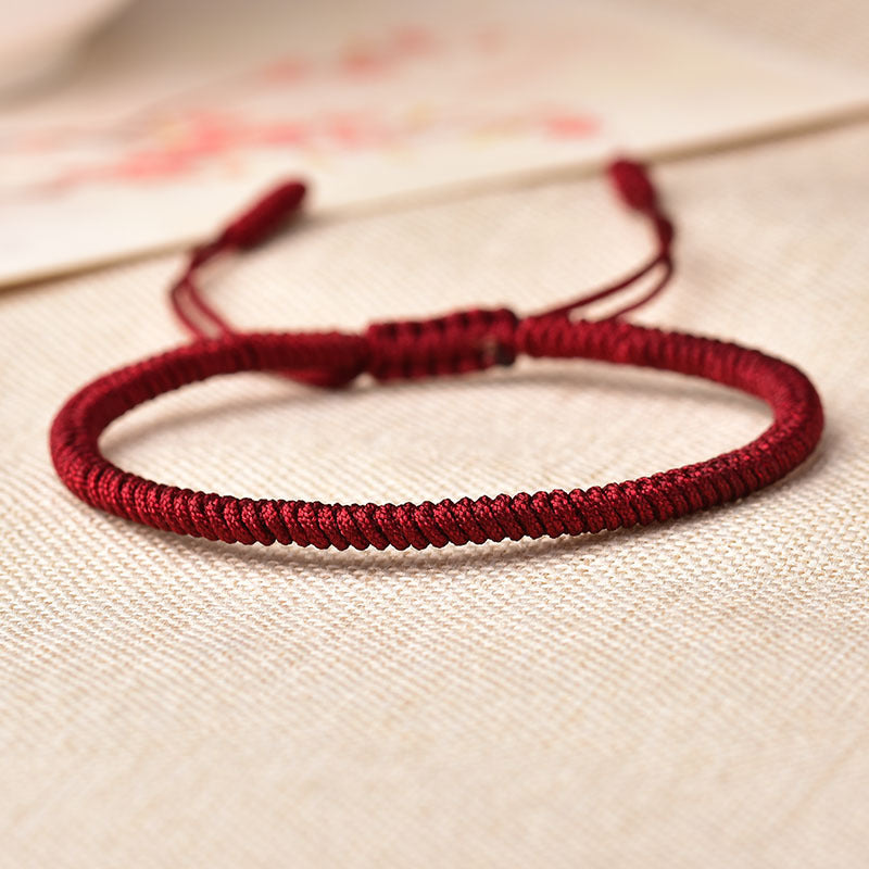 Tibetan Buddhist Knot Lucky Rope Bracelet - Fortune & Karma