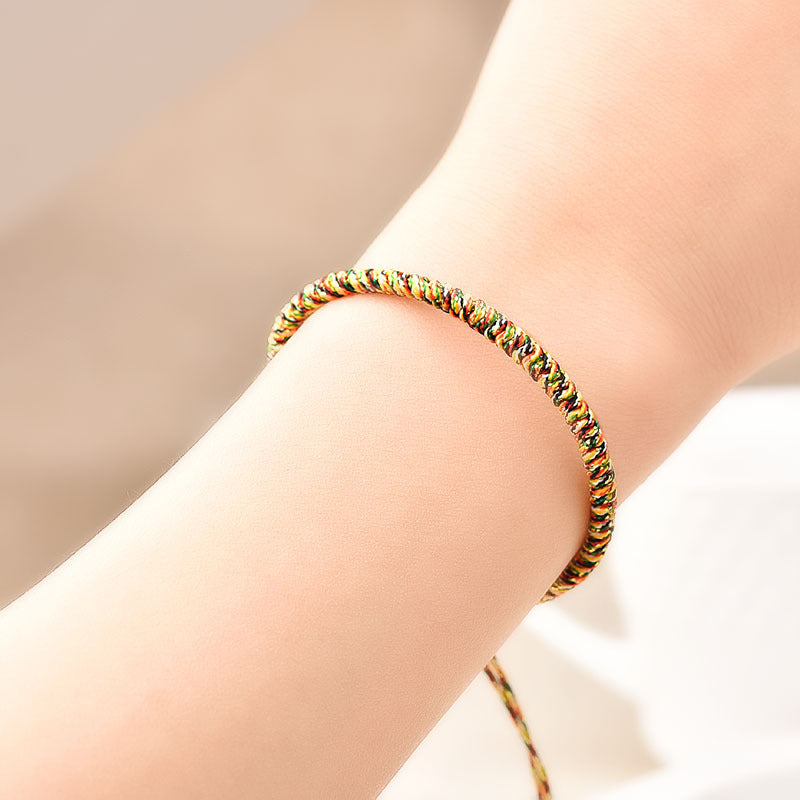 Tibetan Buddhist Knot Lucky Rope Bracelet - Fortune & Karma