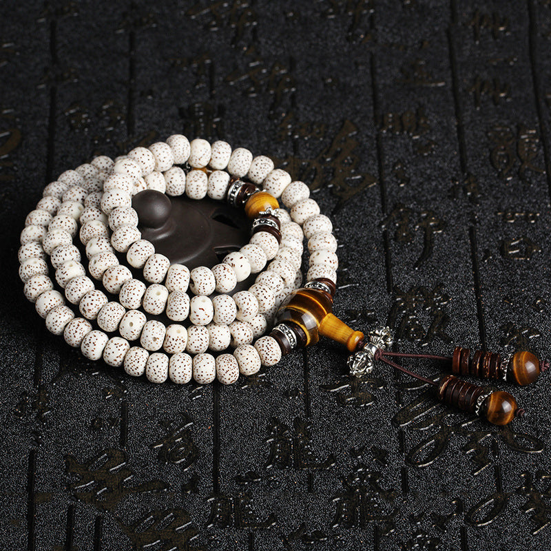 Handmade Tibetan Tiger Eye Bodhi Seed Peace Necklace Bracelet - Fortune & Karma