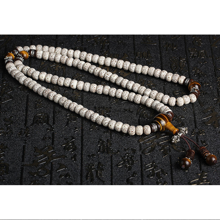 Handmade Tibetan Tiger Eye Bodhi Seed Peace Necklace Bracelet - Fortune & Karma
