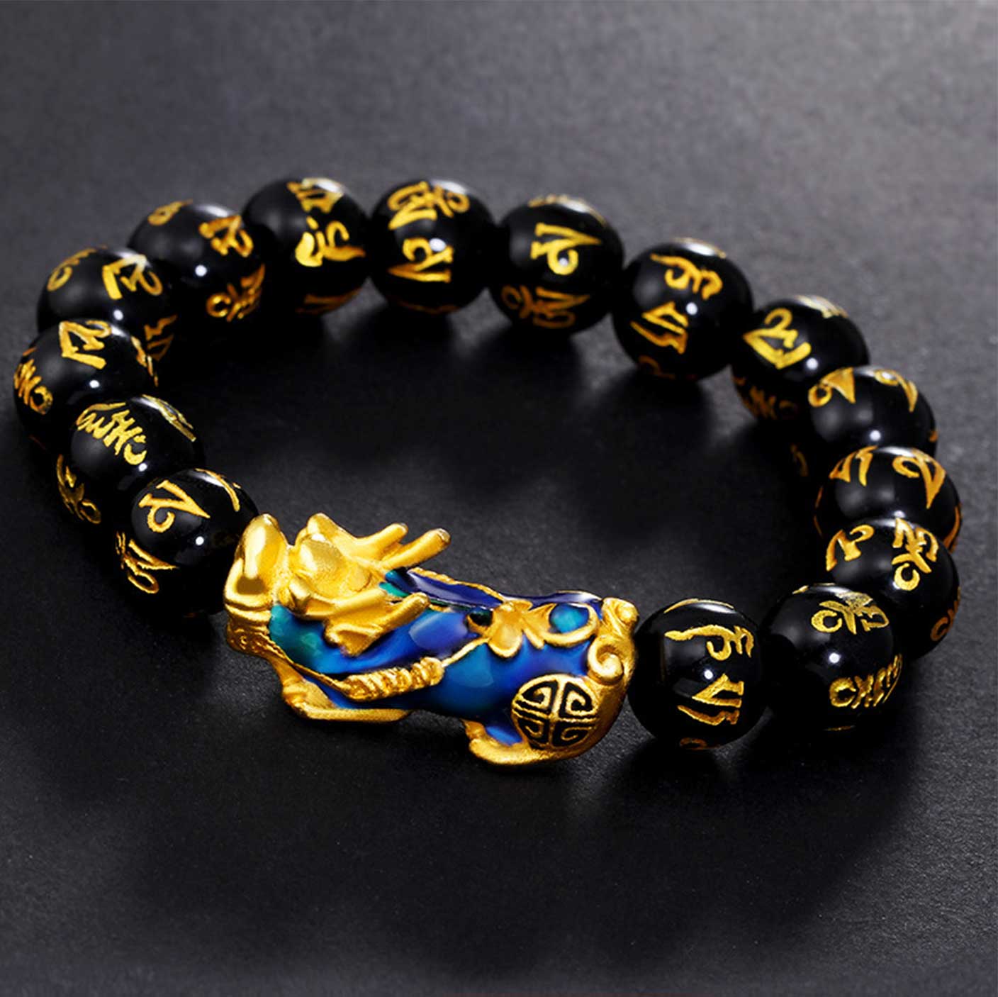 Color-Changing Pixiu Obsidian Wealth Bracelet - Fortune & Karma