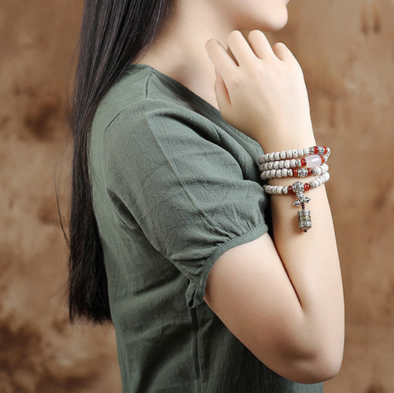 Tibetan Bodhi Seed Handcraft Mala Wisdom Necklace Bracelet - Fortune & Karma