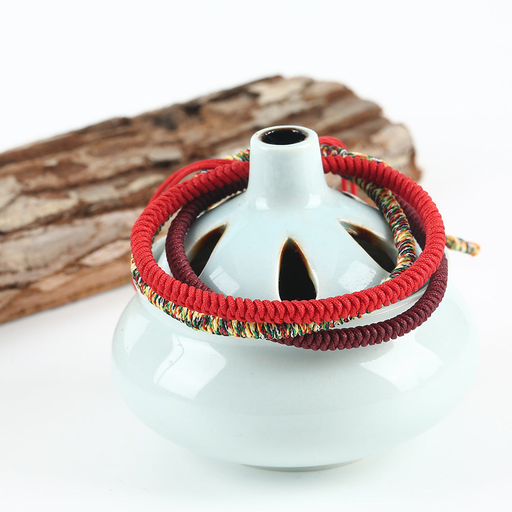 Tibetan Buddhist Knot Lucky Rope Bracelet - Fortune & Karma