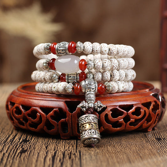 Tibetan Bodhi Seed Handcraft Mala Wisdom Necklace Bracelet - Fortune & Karma