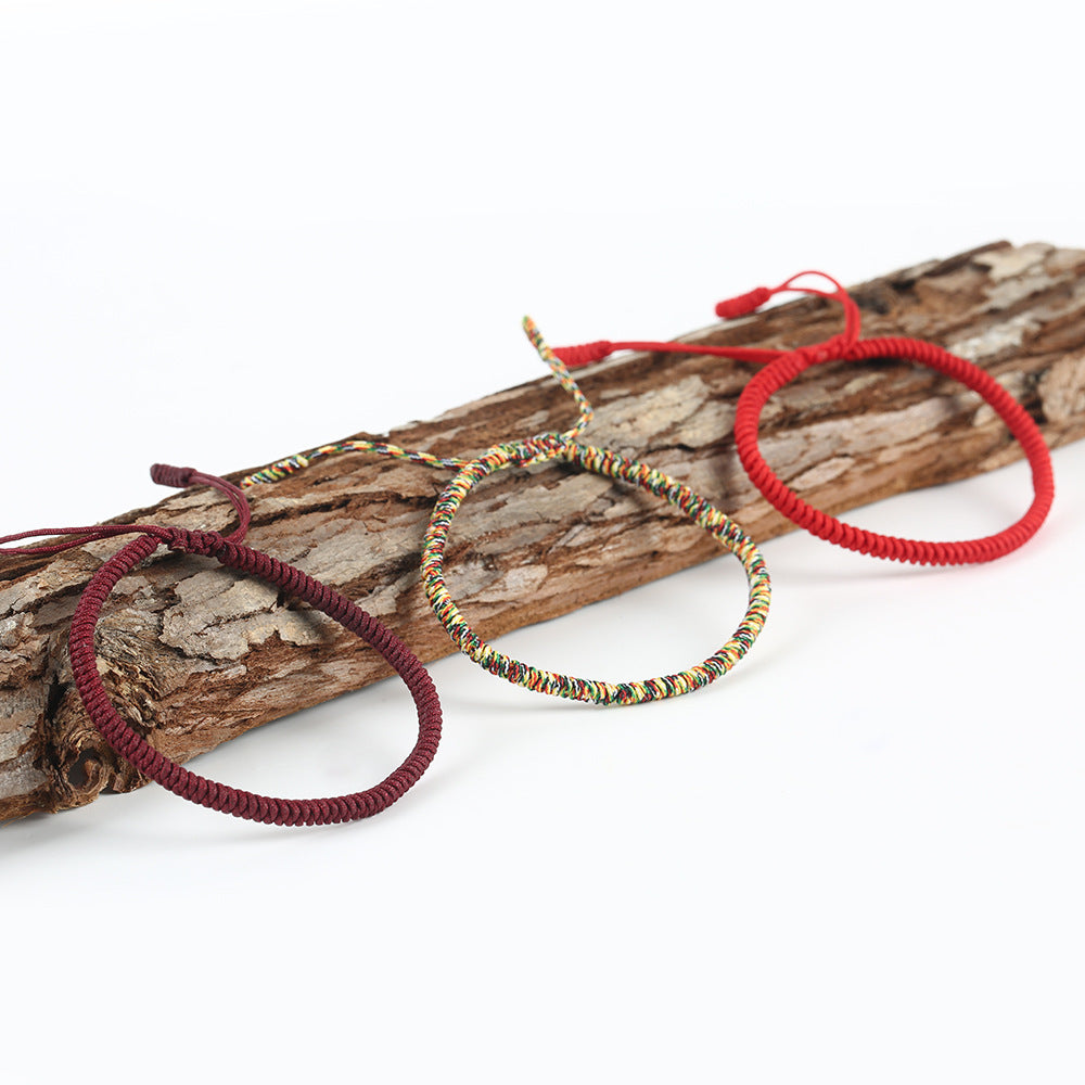 Tibetan Buddhist Knot Lucky Rope Bracelet - Fortune & Karma