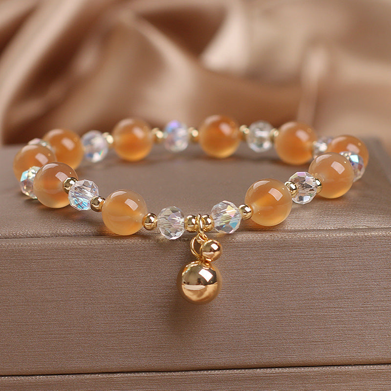 Candy Agate Healing Harmony Bead Charm Bracelet - Fortune & Karma