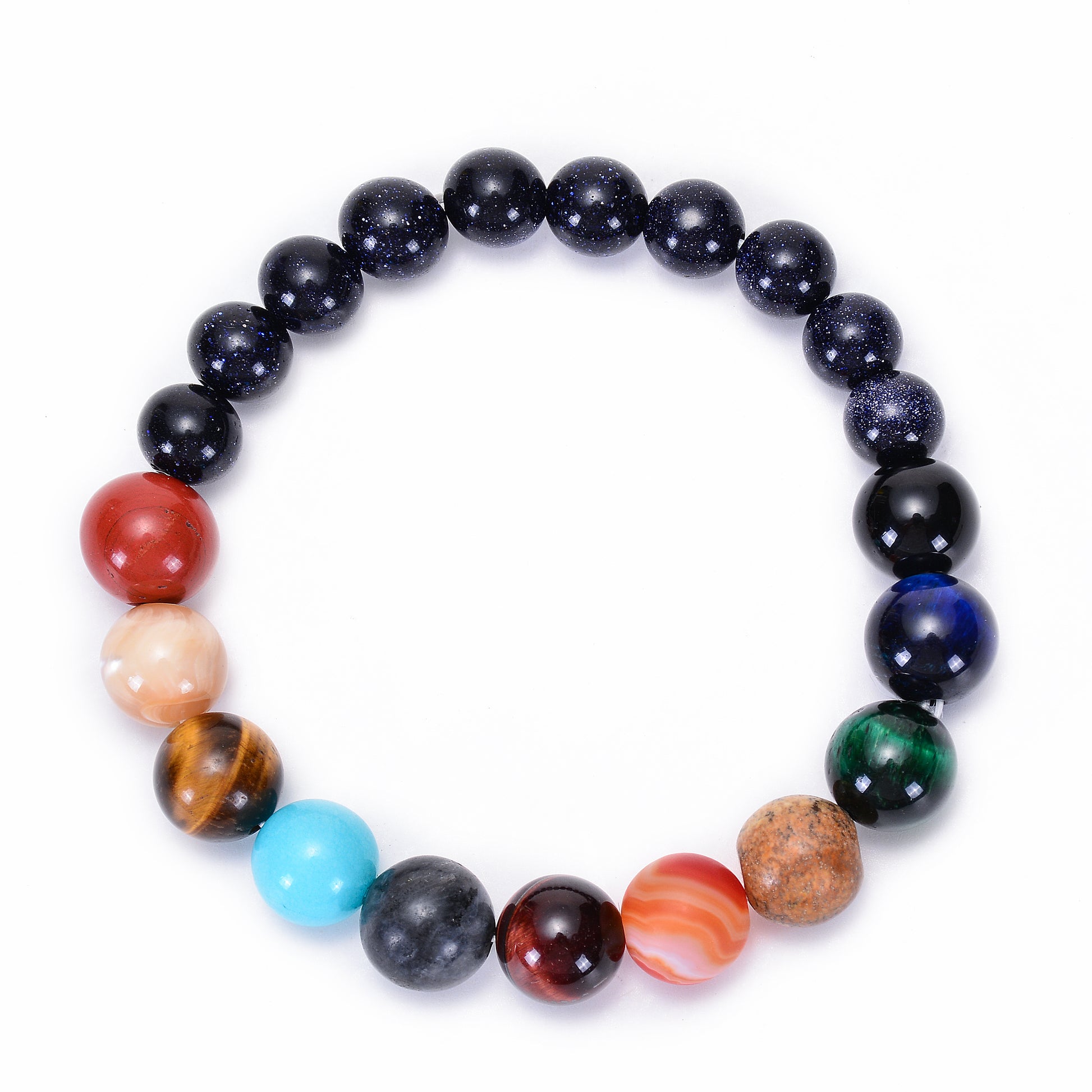8 Planet Gemstone Energy Bracelet - Fortune & Karma