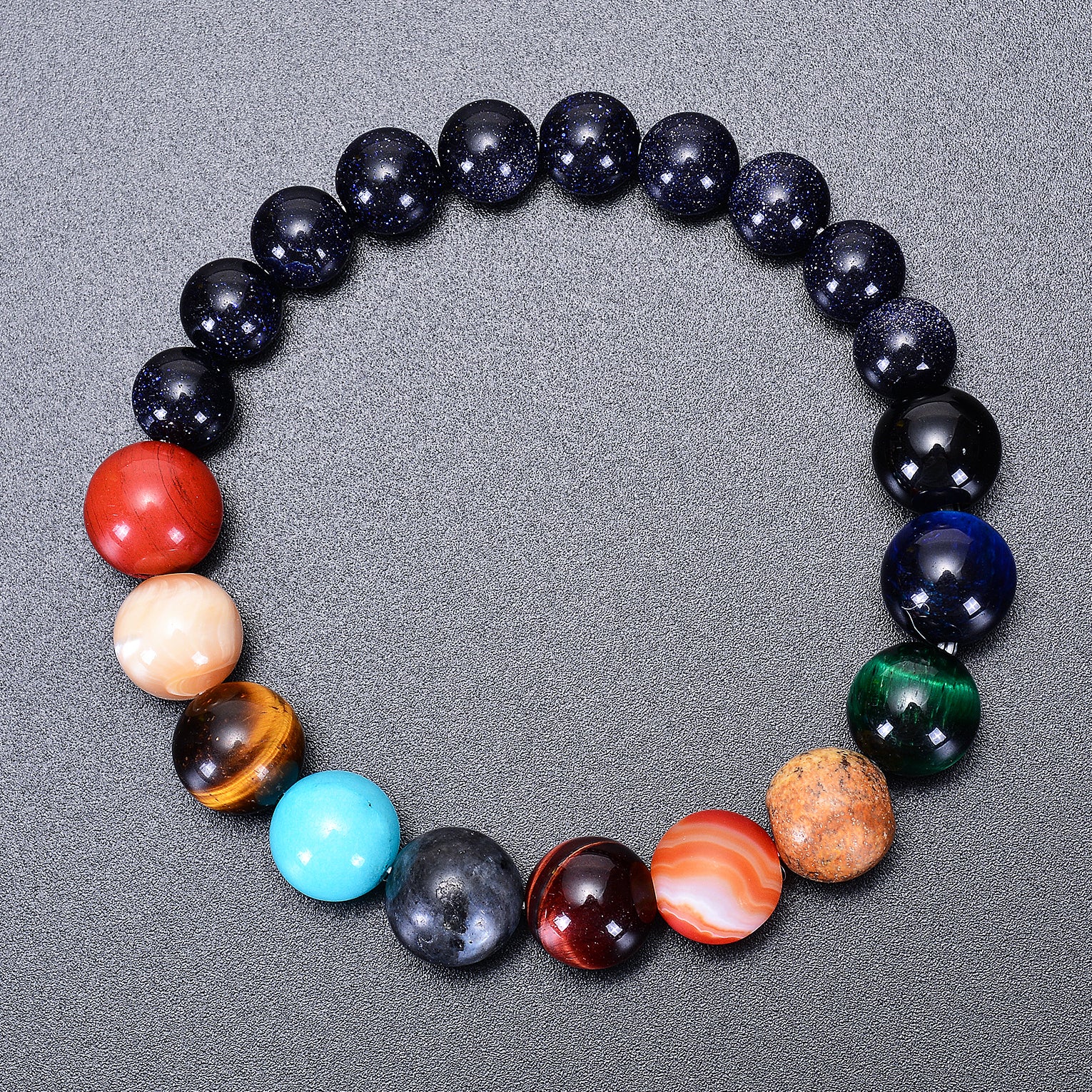 8 Planet Gemstone Energy Bracelet - Fortune & Karma