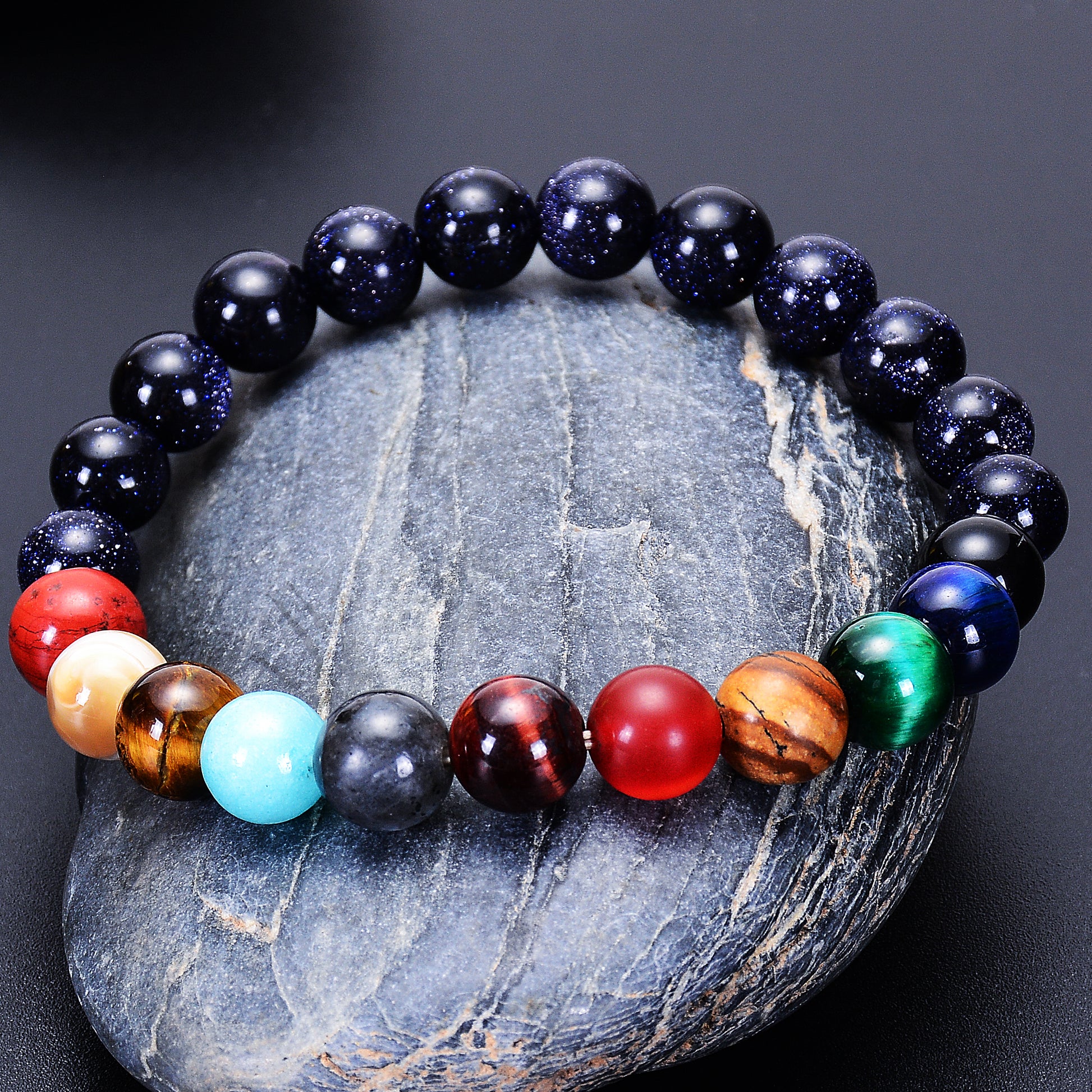 8 Planet Gemstone Energy Bracelet - Fortune & Karma
