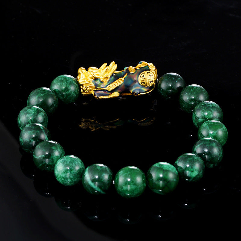 FengShui PiXiu Jade Protection Bracelet - Fortune & Karma