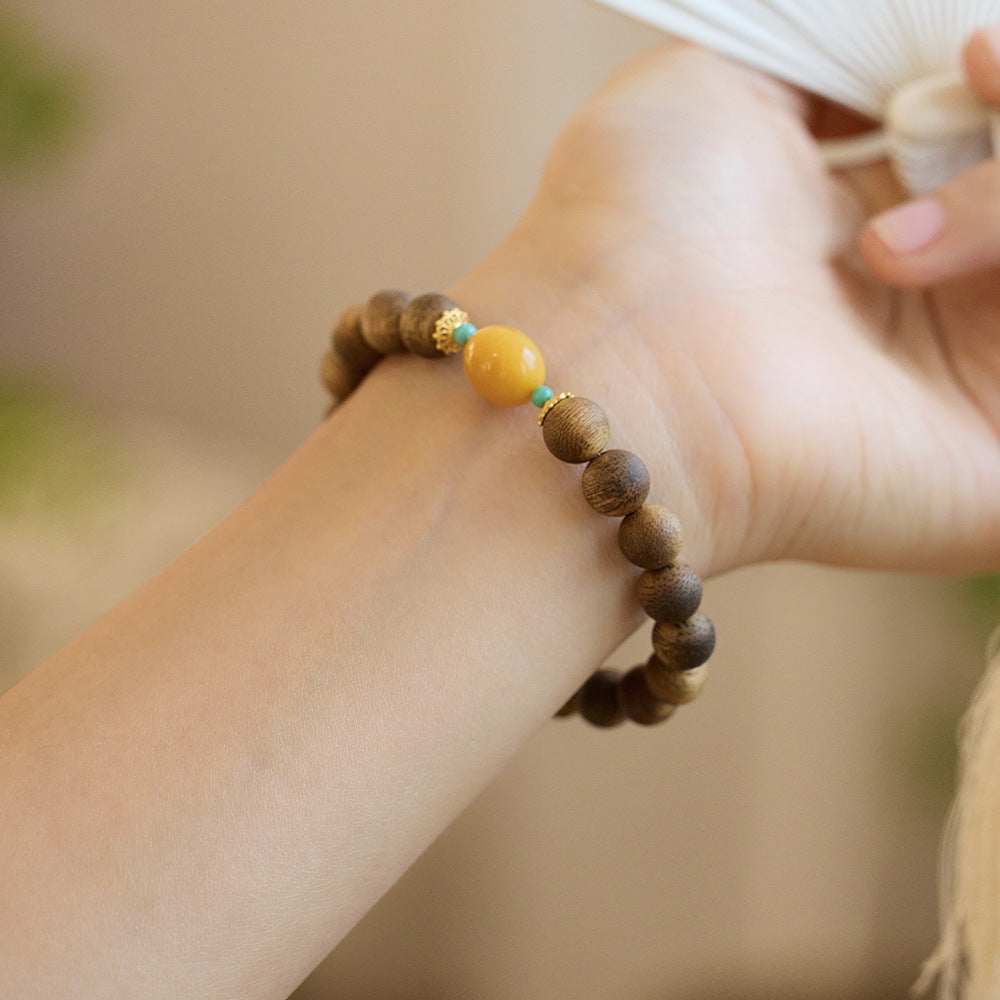 Fortune & Karma Agarwood Peace Calm Meditation Bracelet