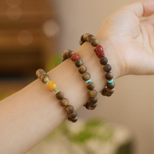 Fortune & Karma Agarwood Peace Calm Meditation Bracelet