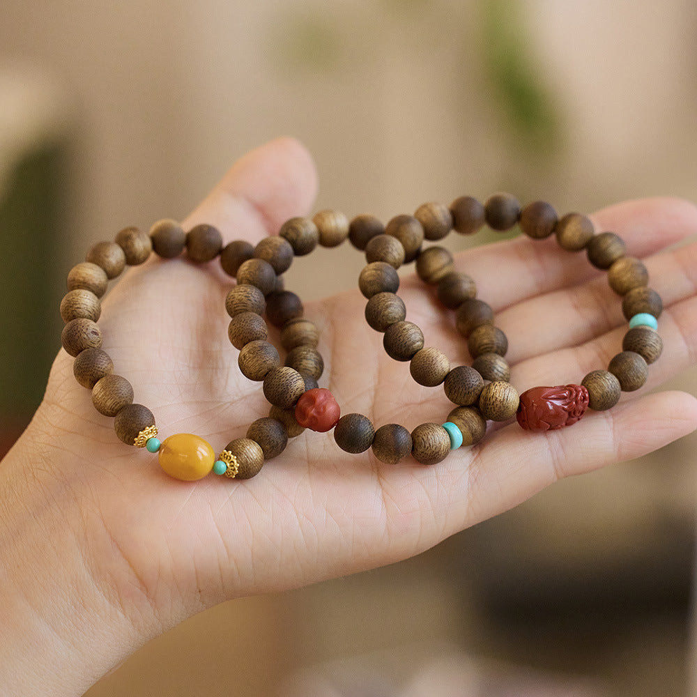 Fortune & Karma Agarwood Peace Calm Meditation Bracelet