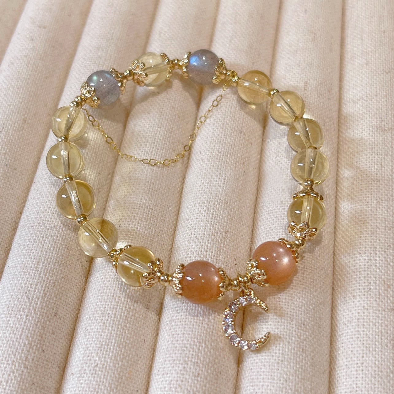 Blessed Moon Citrine Abundant Energy Bracelet - Fortune & Karma