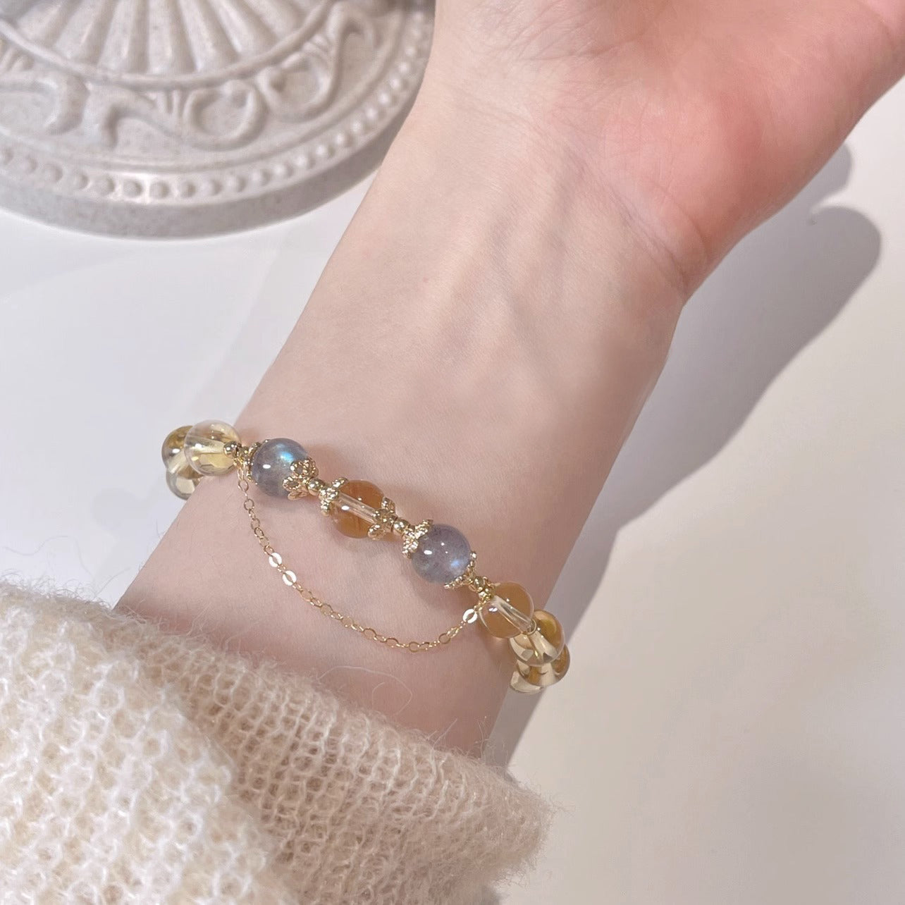 Blessed Moon Citrine Abundant Energy Bracelet - Fortune & Karma