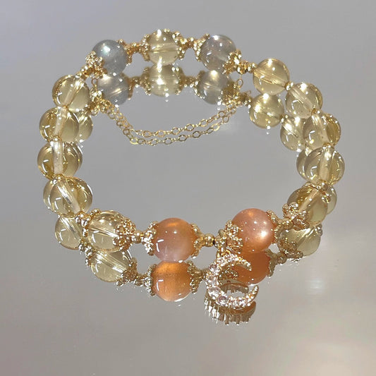Blessed Moon Citrine Abundant Energy Bracelet - Fortune & Karma