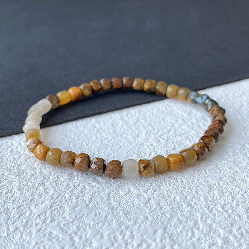 Fortune & Karma Cube Natural Crystal Essence Bracelet Collection