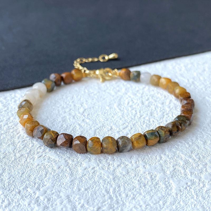 Fortune & Karma Cube Natural Crystal Essence Bracelet Collection