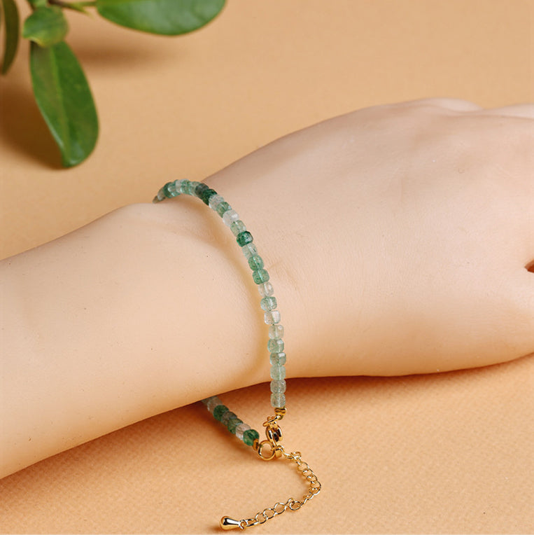 Fortune & Karma Cube Natural Crystal Essence Bracelet Collection