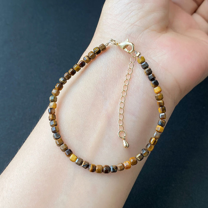 Fortune & Karma Cube Natural Crystal Essence Bracelet Collection