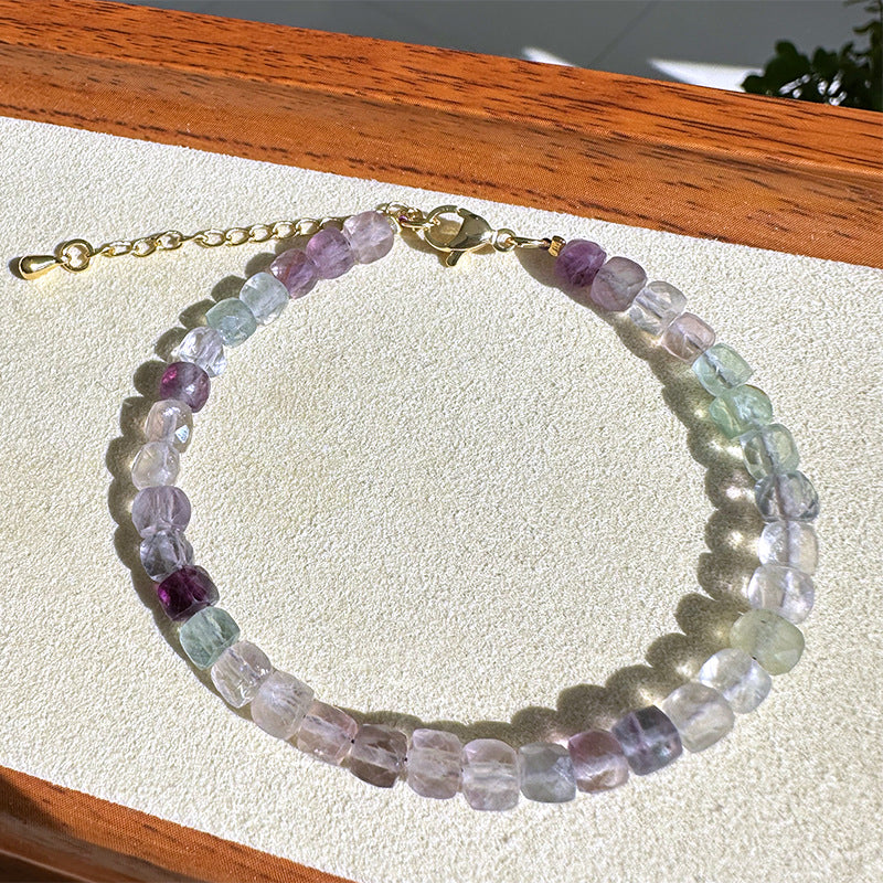 Fortune & Karma Cube Natural Crystal Essence Bracelet Collection