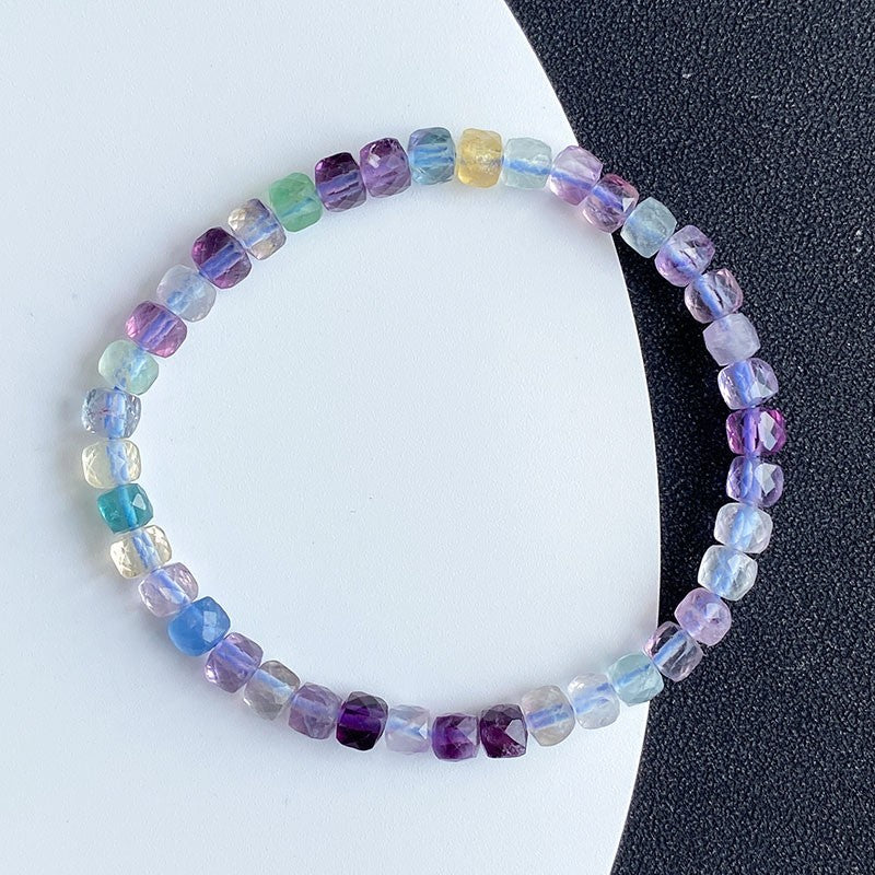 Fortune & Karma Cube Natural Crystal Essence Bracelet Collection