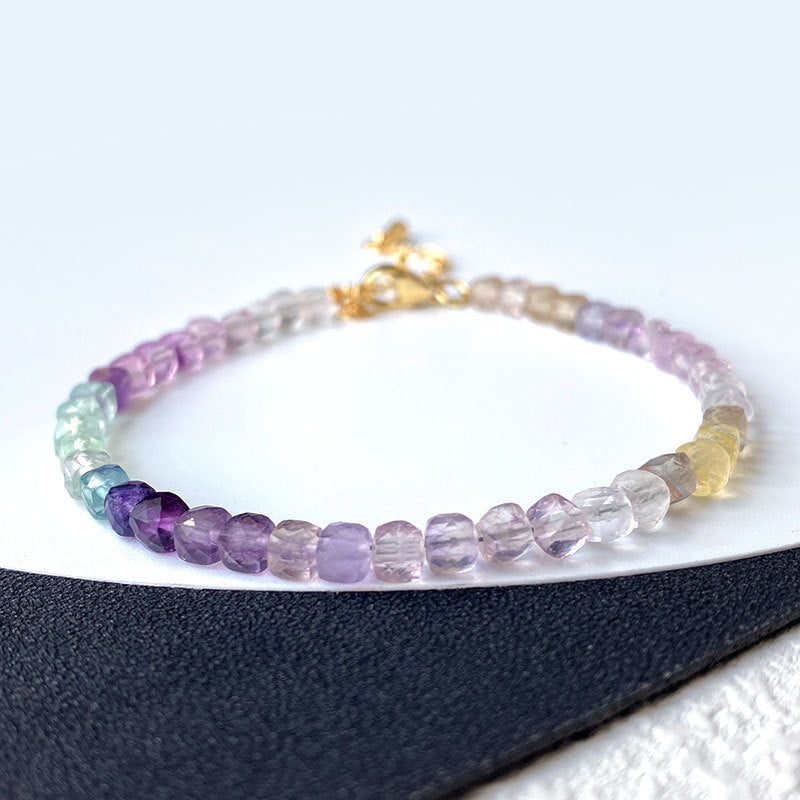 Fortune & Karma Cube Natural Crystal Essence Bracelet Collection
