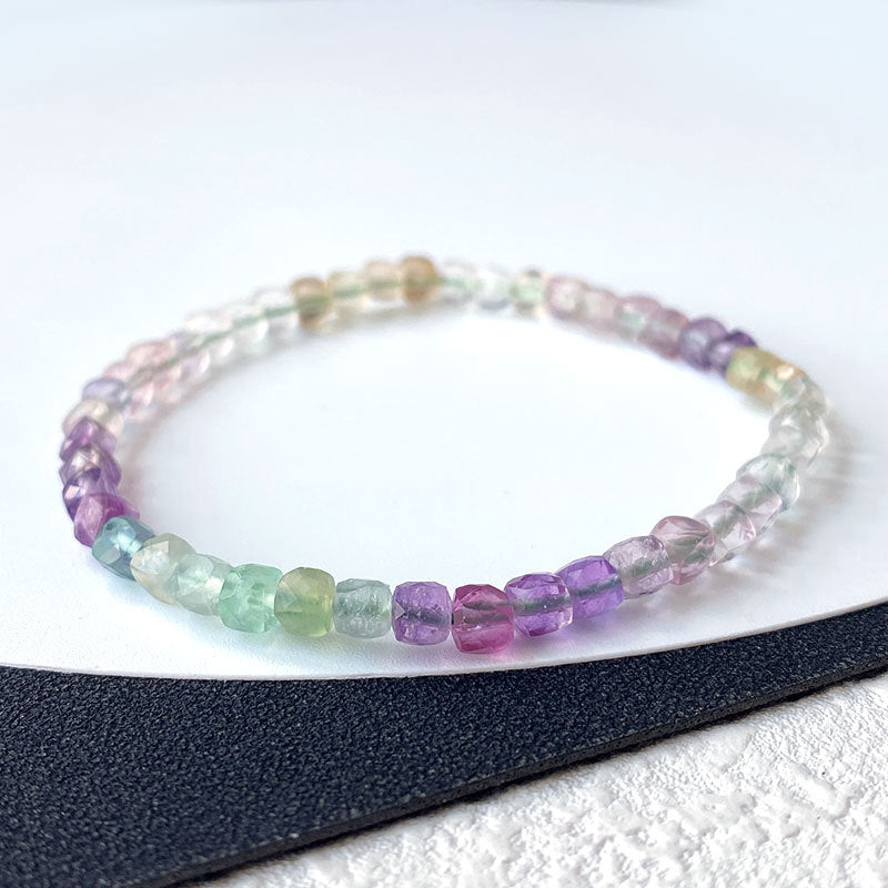 Fortune & Karma Cube Natural Crystal Essence Bracelet Collection
