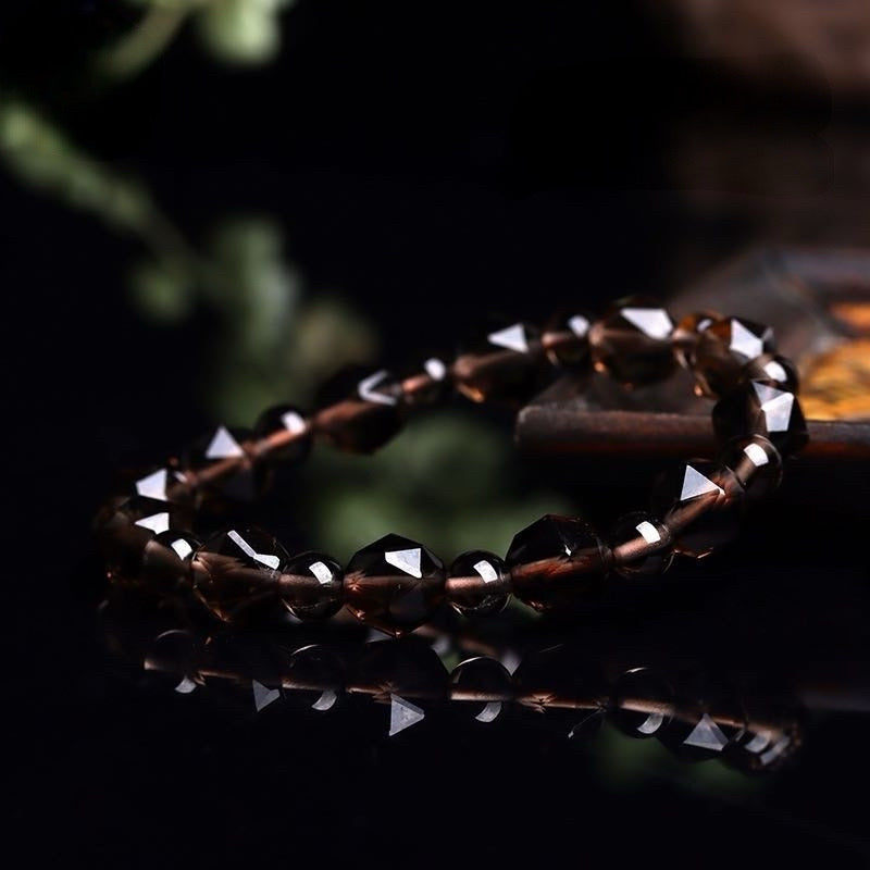 Faceted Smoky Quartz Energy Bracelet