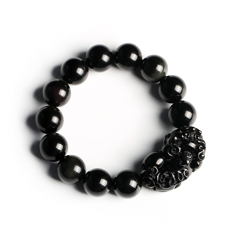 FengShui PiXiu Obsidian Wealth Bracelet - Fortune & Karma