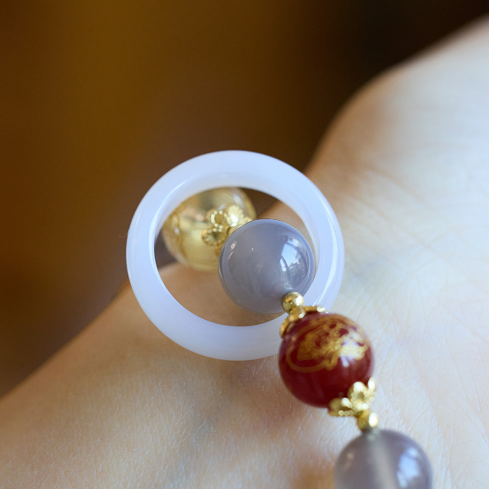 Five Celestial Guardians Fortune's Embrace Agate Bracelet