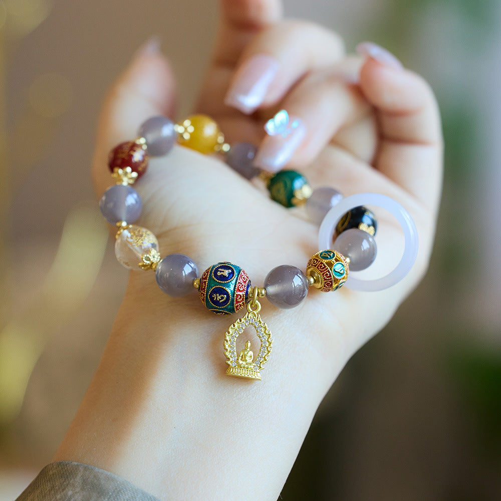 Five Celestial Guardians Fortune's Embrace Agate Bracelet
