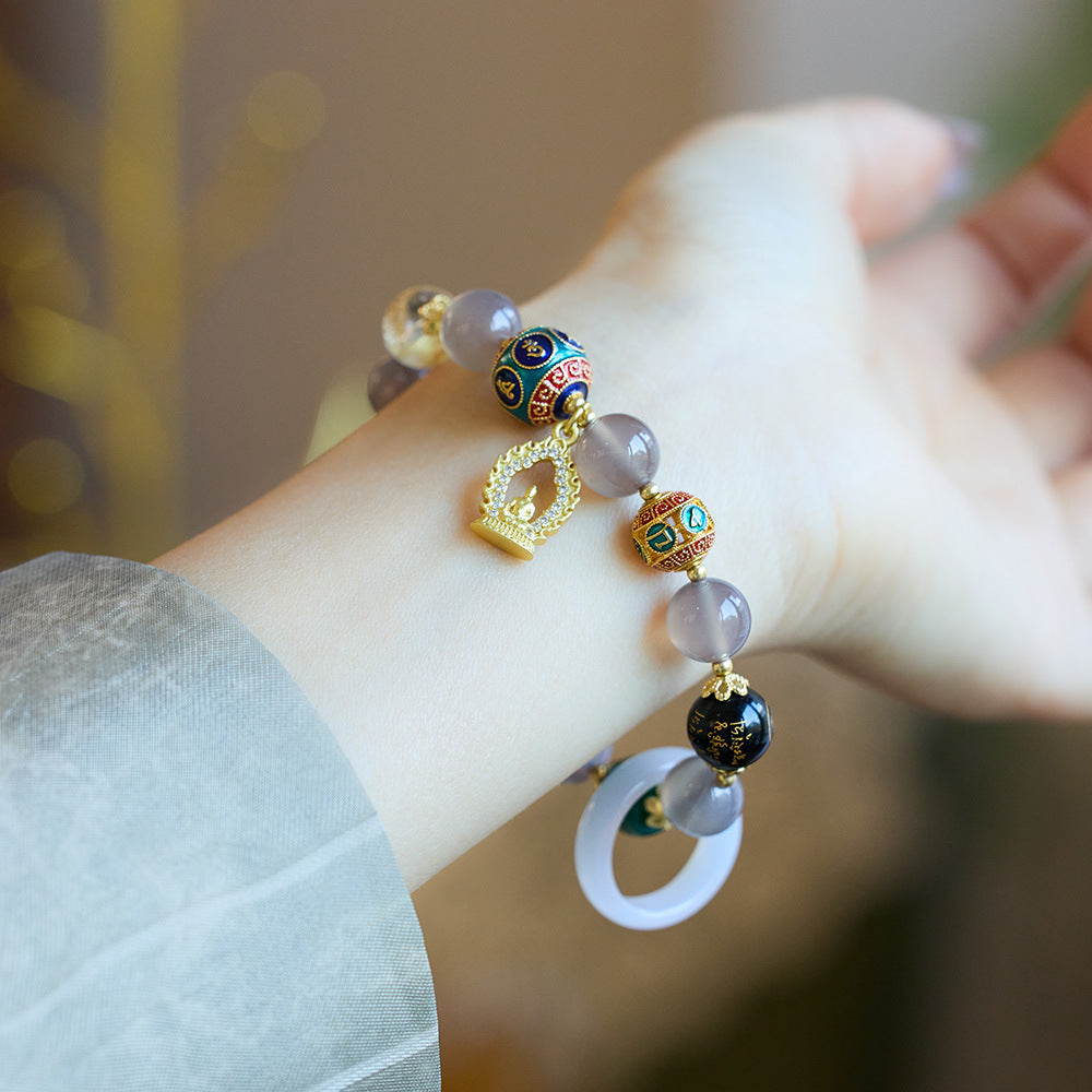 Five Celestial Guardians Fortune's Embrace Agate Bracelet