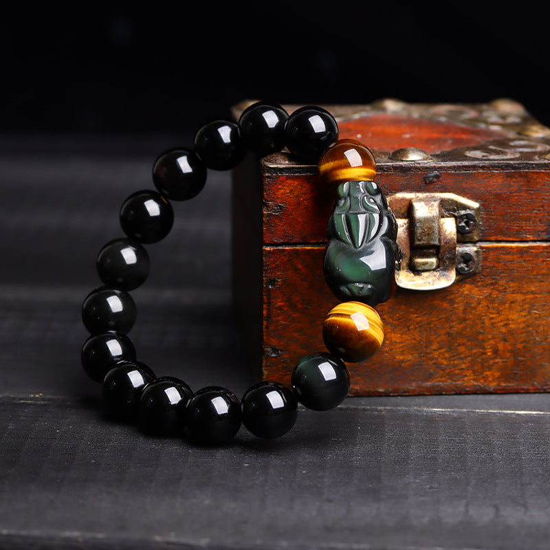 Fortune Guardian Obsidian Pi Xiu Bracelet