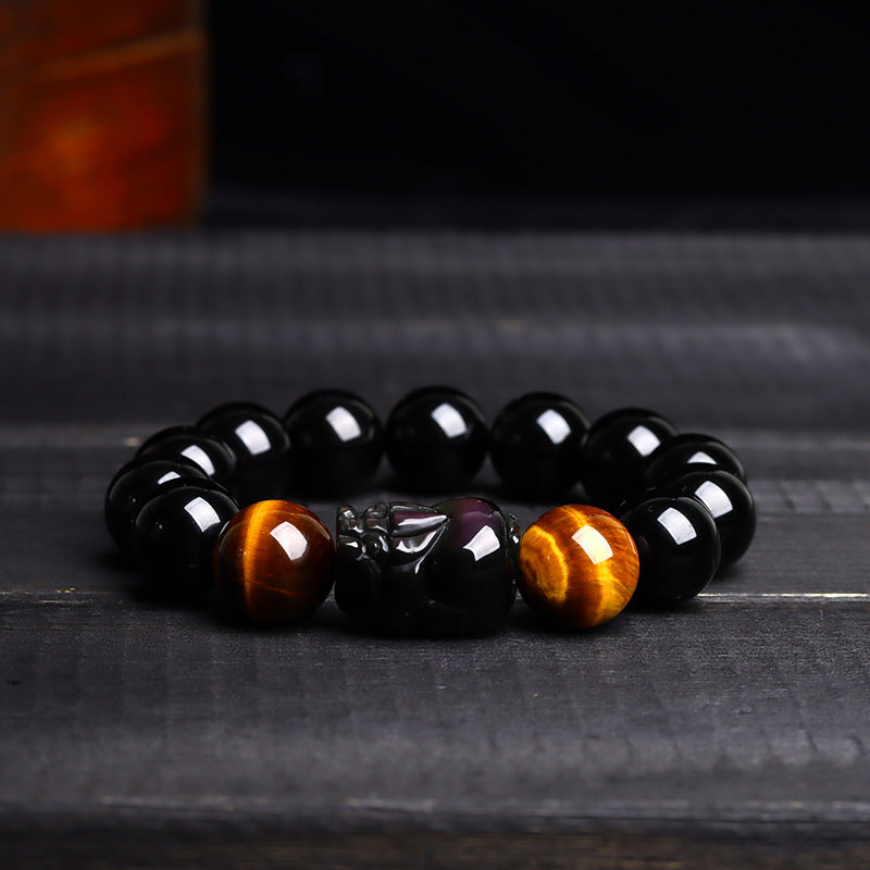 Fortune Guardian Obsidian Pi Xiu Bracelet