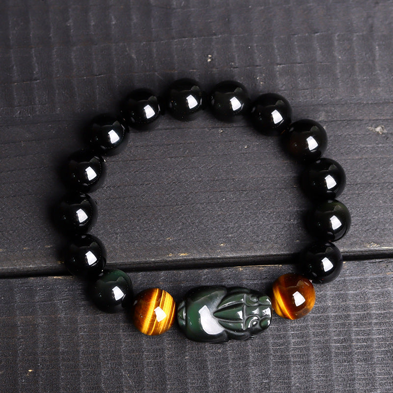 Fortune Guardian Obsidian Pi Xiu Bracelet