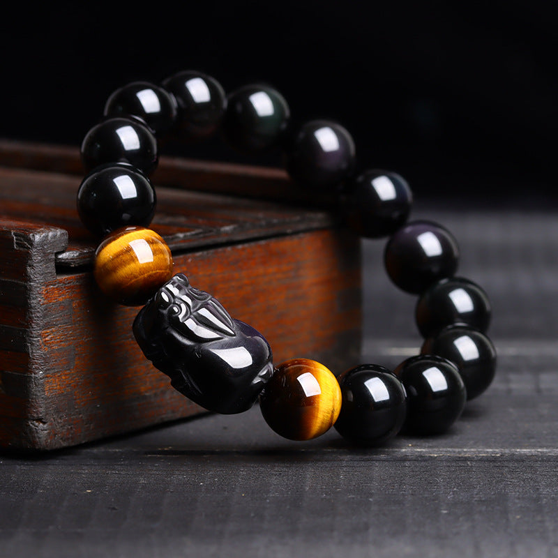 Fortune Guardian Obsidian Pi Xiu Bracelet