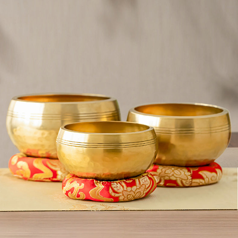 Fortune & Karma Handmade Tibet Buddha Serene Harmony Sound Singing Bowl