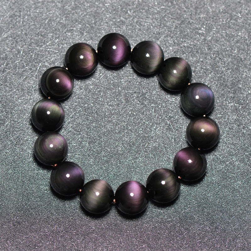 Natural Green Eye Obsidian Wealth Bracelet
