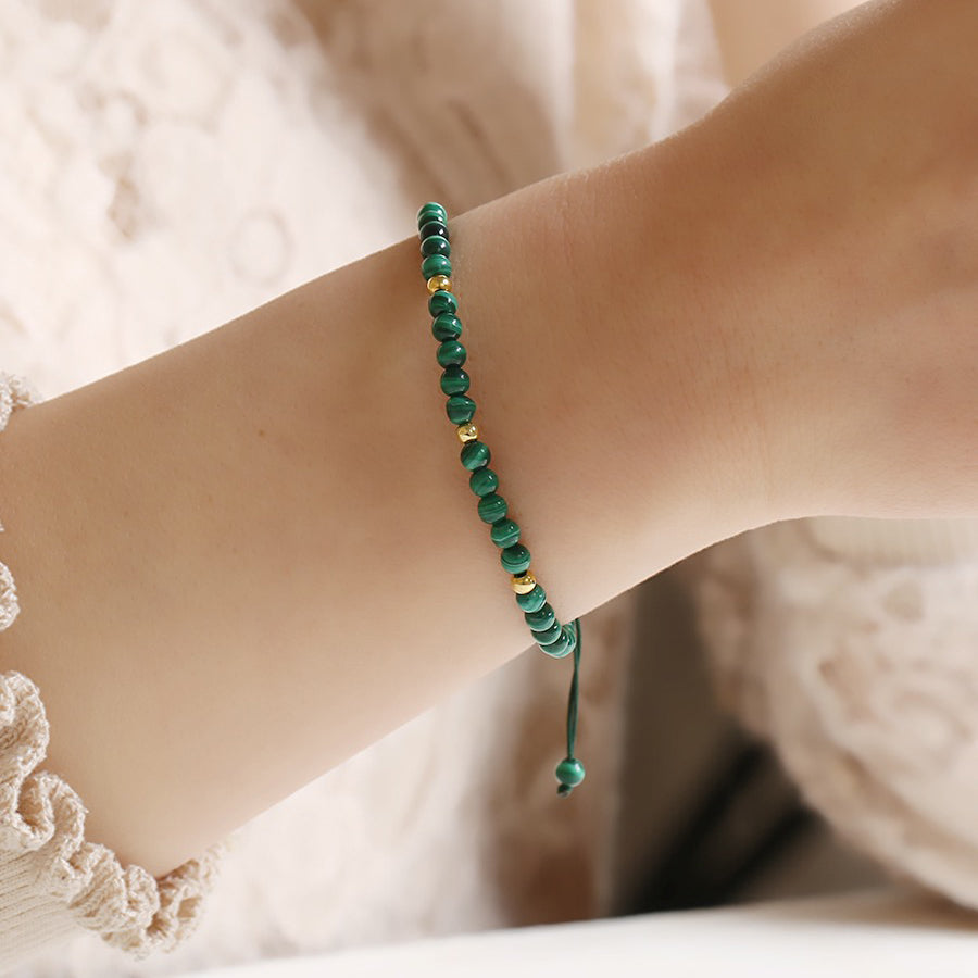 Natural Malachite Protection Calmness String Bracelet - Fortune & Karma